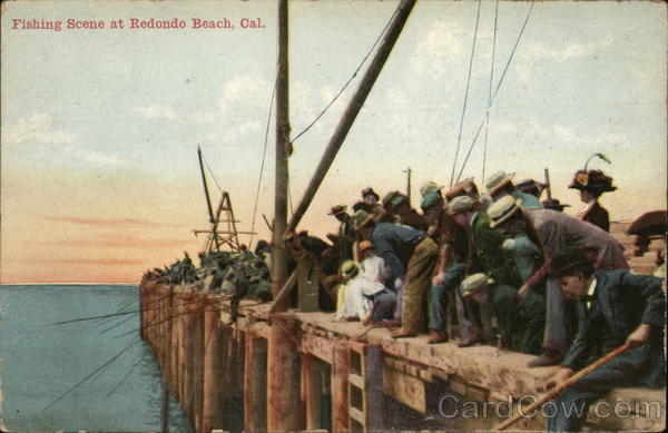 Fishing Scene Redondo Beach California