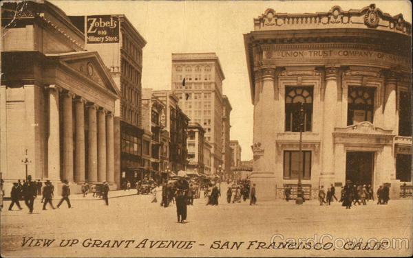 View Up Grant Avenue San Francisco California