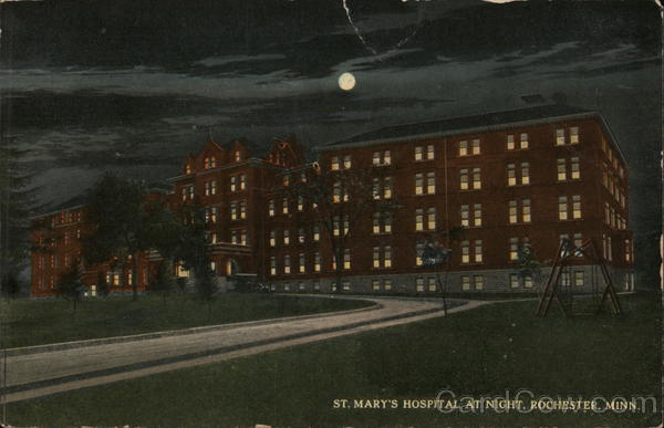 St. Mary's Hospital at Night Rochester Minnesota