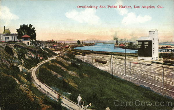 Overlooking San Pedro Harbor Los Angeles California