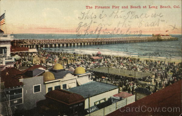 Pleasure Pier and Beach Long Beach California