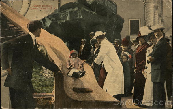 View of Helter Skelter Coney Island New York