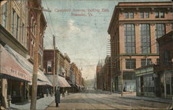 Campbell Avenue, looking East Roanoke, VA Postcard Postcard Postcard