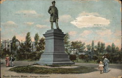 Farragut Monument Postcard