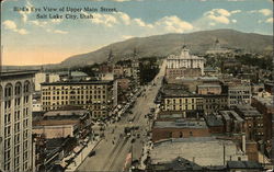 Bird's Eye View of Upper Main Street Salt Lake City, UT Postcard Postcard Postcard