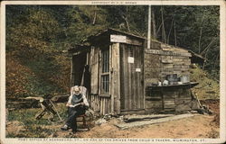 Post office on one of the Drives from Child's Tavern, Wilmington, VT. Postcard