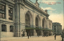 N.Y.C. & H.R. Railroad Depot Albany, NY Postcard Postcard Postcard