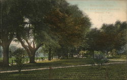 Corner of Main Street and Lake Lucerne Boulevard Postcard