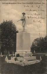 Soldiers Monument, River View Cemetery Portland, OR Postcard Postcard Postcard