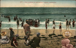 Surf Bathing in the Pacific Venice, CA Postcard Postcard Postcard