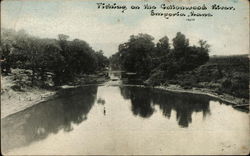 Fishing on the Cottonwood River Postcard