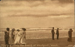 Strolling along the Beach Postcard
