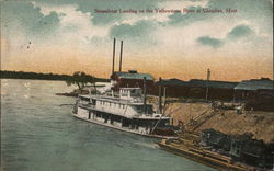 Steamboat Landing on the Yellowstone River Glendive, MT Postcard Postcard Postcard