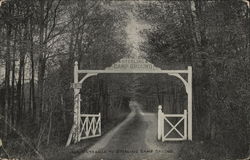 Entrance to Sterling Camp Ground Postcard