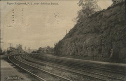 Railroad Tracks near Ho-Ho-Kus Station Postcard