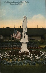 Washington Statue in Mayo Park Rochester, MN Postcard Postcard Postcard