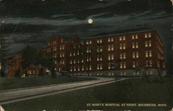 St. Mary's Hospital at Night Postcard