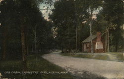 Log Cabin, Lafayette Park Austin, MN Postcard Postcard Postcard