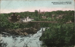 Redwood River & Bridge Postcard