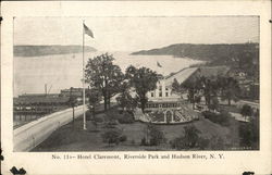 Hotel Claremont, Riverside Park and Hudson River Postcard
