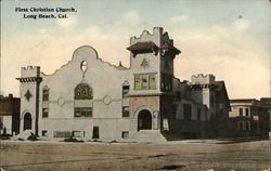 First Christian Church Long Beach, CA Postcard Postcard Postcard