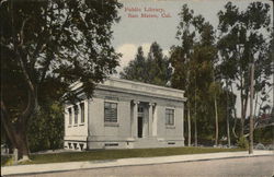 Public Library San Mateo, CA Postcard Postcard Postcard