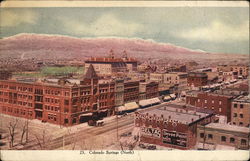 View over Town Colorado Springs, CO Postcard Postcard Postcard