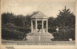 Birge Fountain, Rand Park Postcard