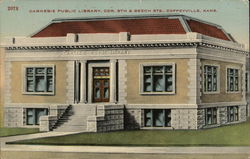 Carnegie Public Library, Cor. 8th & Beech Sts. Postcard