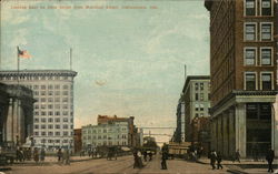 Looking East on Ohio Street from Meridian Street Postcard