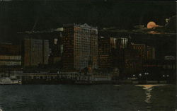 The Battery at Night New York, NY Postcard Postcard Postcard