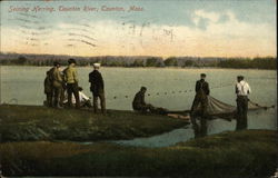 Seining Herring on the Taunton River Massachusetts Postcard Postcard Postcard