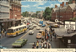 Harvard Square and Harvard University Cambridge Massachusetts