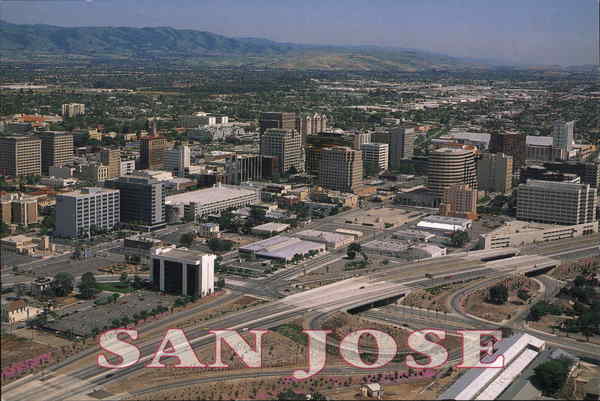 Aerial of Downtown San Jose California