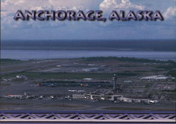 View of Airport in Anchorage, Alaska Postcard