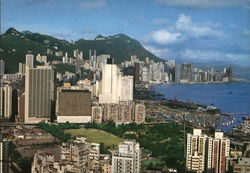 Beautiful dusk scene of Victoria Hong Kong China Postcard Postcard Postcard