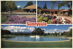 Community Center, Library and Community Park Postcard