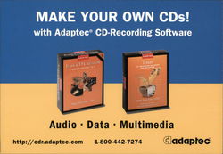 Adaptec CD-recording Software New York, NY Rack Cards Postcard Postcard Postcard