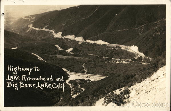 Highway to Lake Arrowhead and Big Bear Lake California