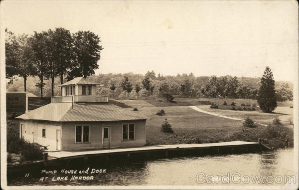 Pump House and Dock Lake Harbor Michigan