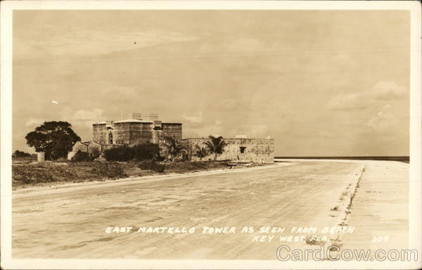 East Martello Tower as seen from Beach Key West Florida