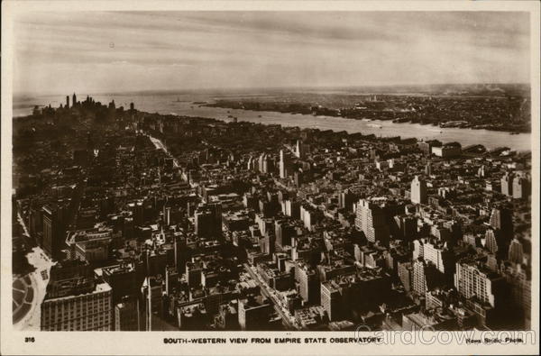 South-western View From Empire State Observatory New York City