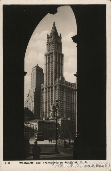 Woolworth and Transportation Buildings New York