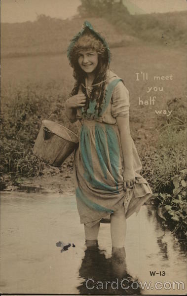 Girl Wading in Water Girls