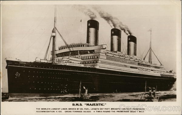 R.M.S. Majestic. Boats, Ships