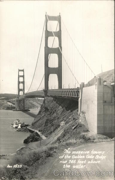 The Massive Towers of the Golden Gate Bridge San Francisco California