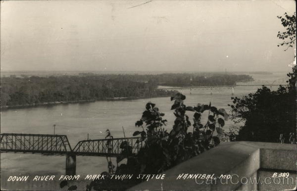 Down River From Mark Twain Statue, Hannibal, Mo. Missouri