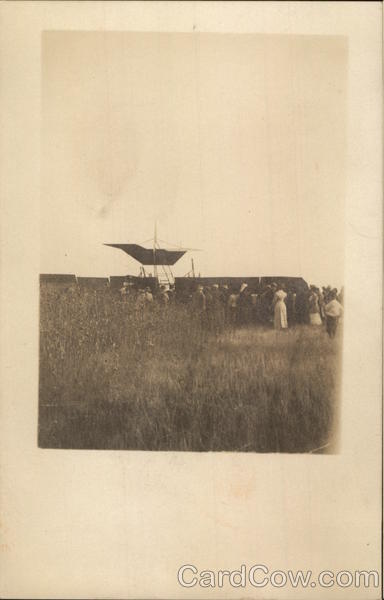 People around Early Airplane, Crash? Aircraft