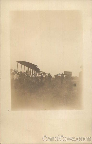 Early Biplane in Field Aircraft