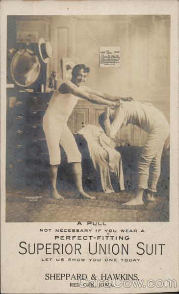 Superior Union Suit, Sheppard & Hawkins Red Oak Iowa